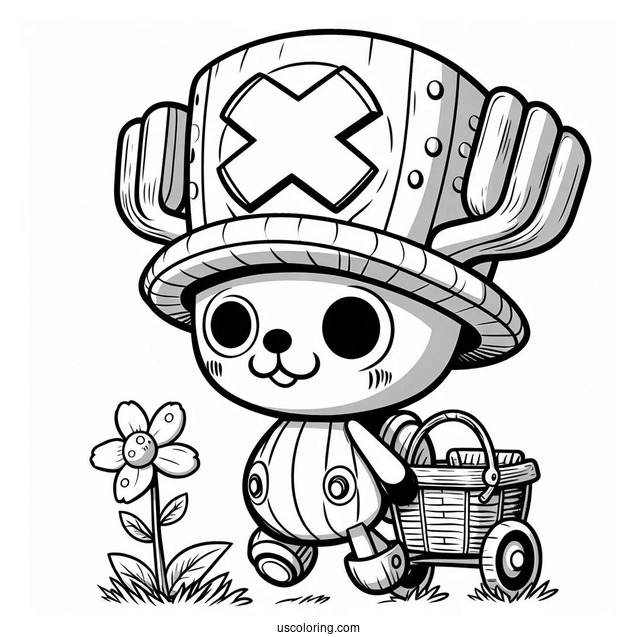 One Piece Coloring Page Of Tony Tony Chopper For Preschoolers