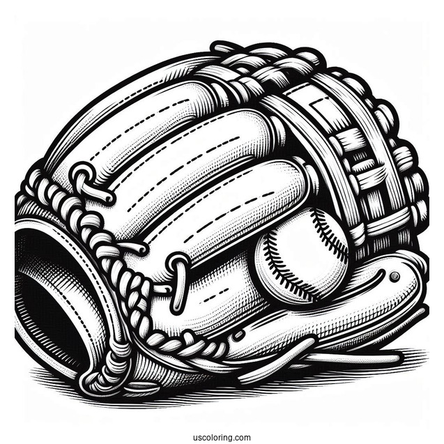 Easy To Color Baseball Glove