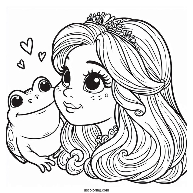 Frog Prince Naveen Pouty Lips Coloring In