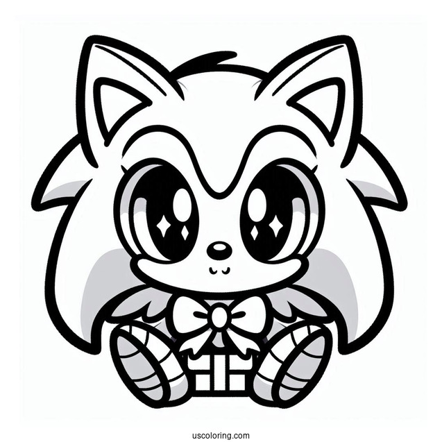 Cute Kawaii Sonic Coloring Page
