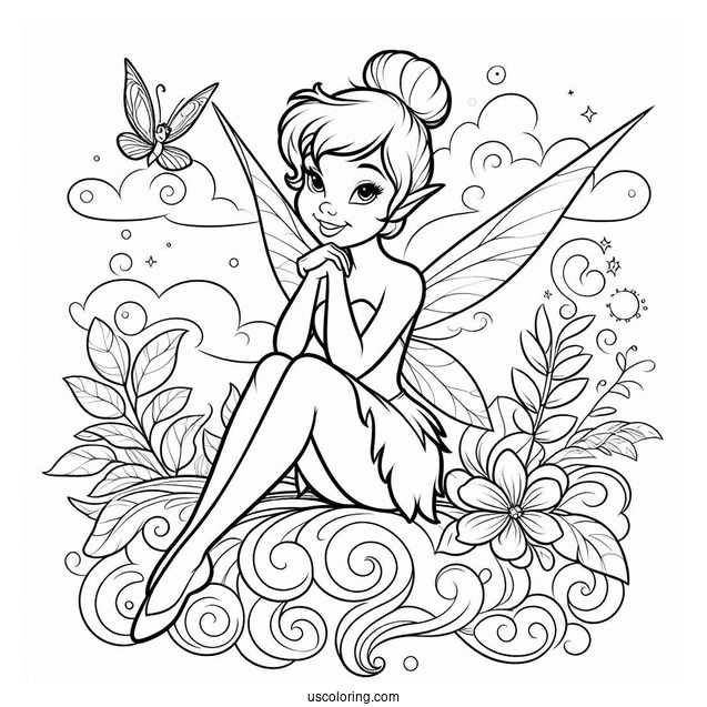 Tinker Bell Coloring In For Kids