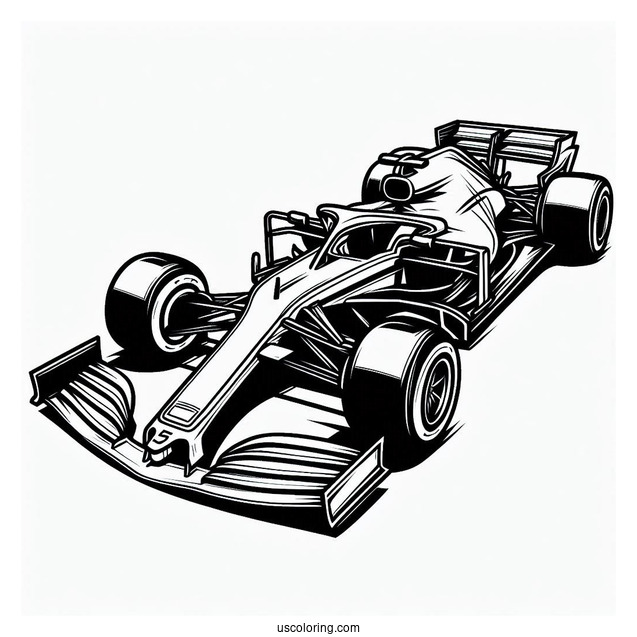Formula 1 Race Car To Color