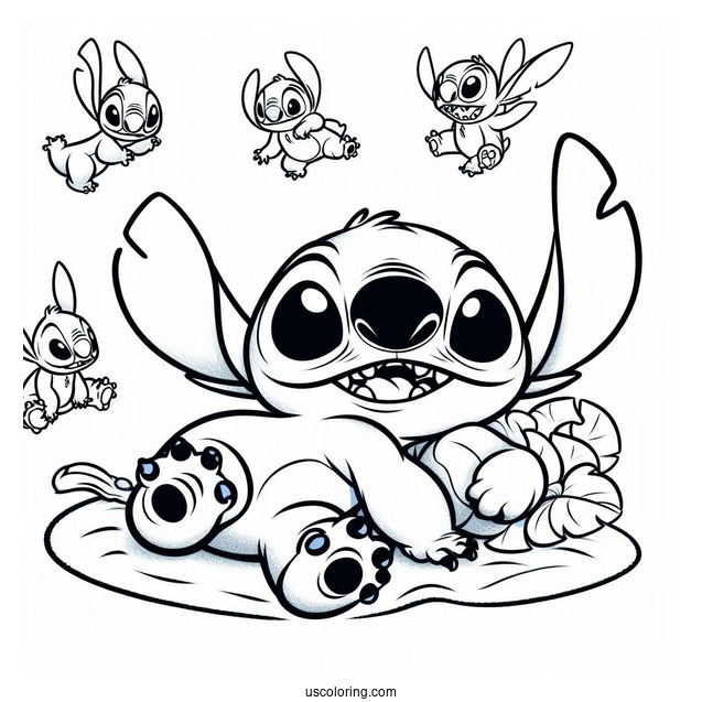 Lilo & Stitch Coloring Page Of Experiment 149 Bonnie