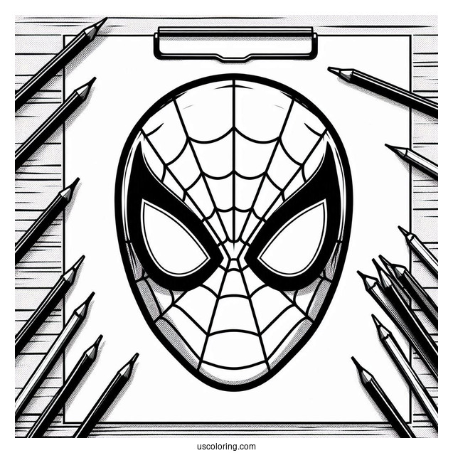 Simple Spider-Man Face To Color