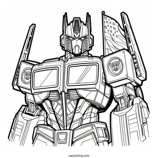 Optimus Prime Rescue Bots Coloring Page