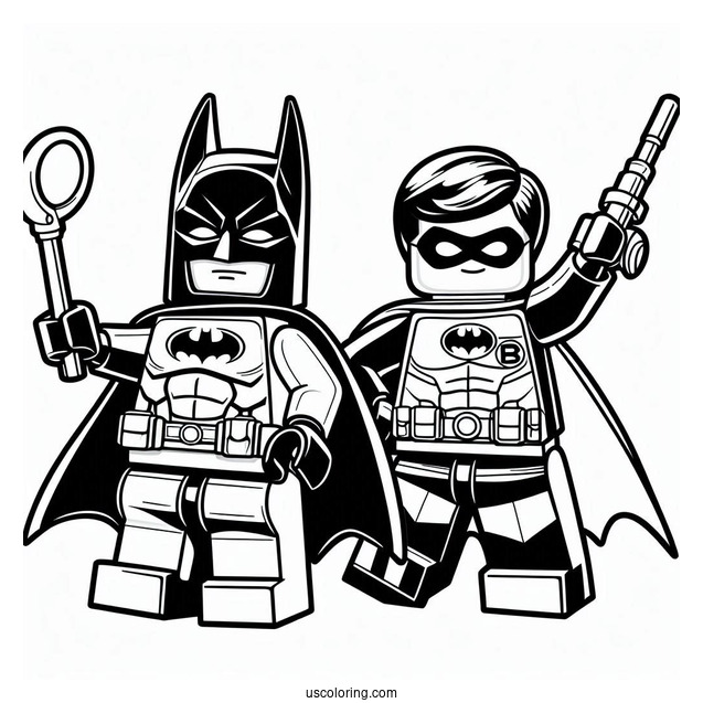 Lego Batman And Lego Robin Coloring