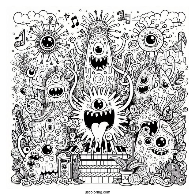 My Singing Monsters Coloring Page Poster