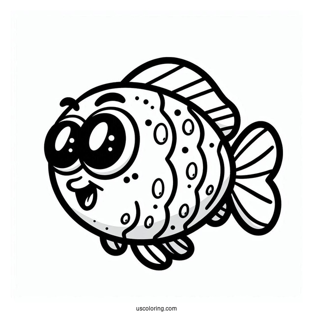 Fish Character From SpongeBob Tv Show To Color