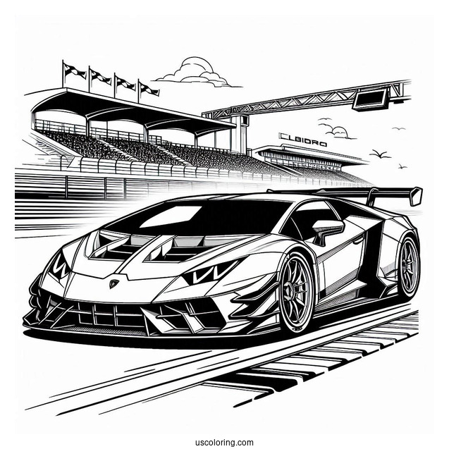 Lamborghini Racing On Track