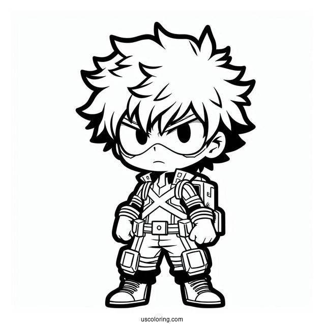 My Hero Academia Coloring Page Of Chibi Eijiro Kirishima