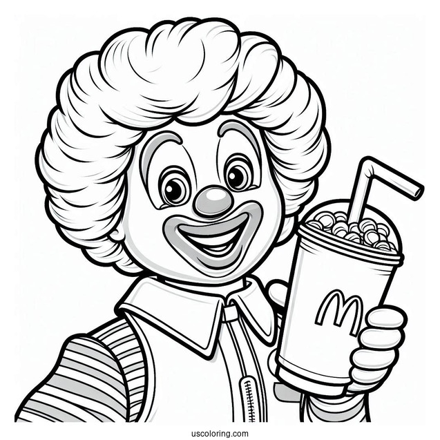 Coloring Page of Ronald McDonalds
