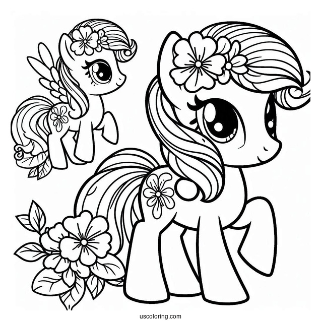 Simple Pipp Petals Pony Coloring Sheet for Kids