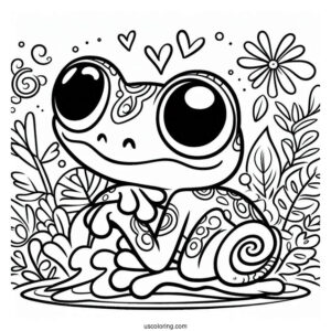 Gabi The Tree Frog Coloring Sheet For Preschoolers