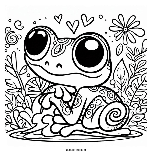 Gabi The Tree Frog Coloring Sheet For Preschoolers