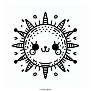 Easy Sun To Color For Preschoolers