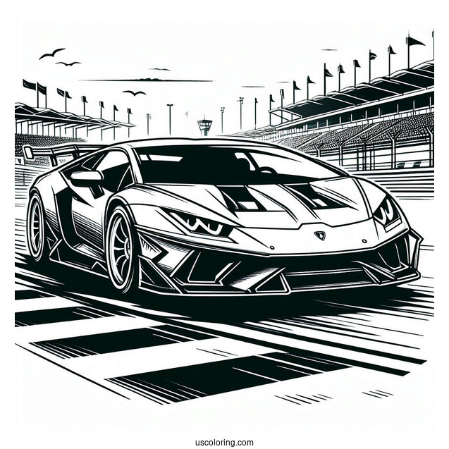 Lamborghini Racing On Track