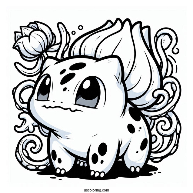 Bulbasaur Coloring Page Using Tentacles