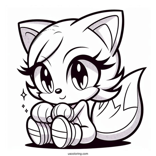 Cute Nicole the Holo-Lynx Coloring Sheet