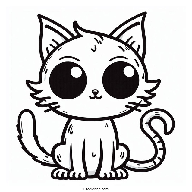 Wild Alien Cat Squanchy Rick and Morty Coloring Page