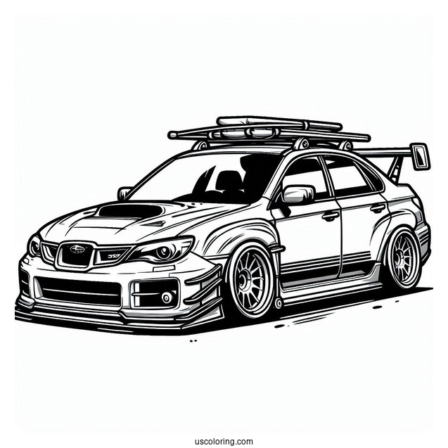 Subaru WRX Car Coloring Page