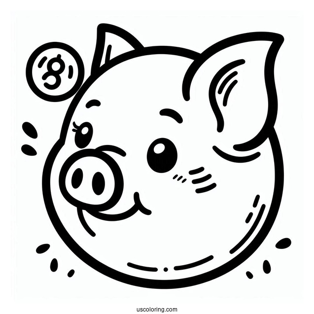 Easy Outline Of a Pigs Face
