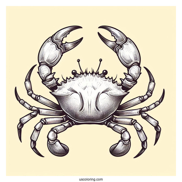 Male Mud Crab Coloring Page