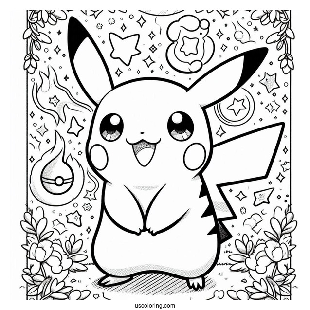 Detailed Pokemon Card Of Pikachu