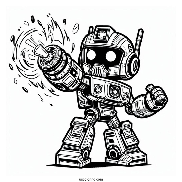 Rescue Bots Coloring Page Heatwave Punching The Air