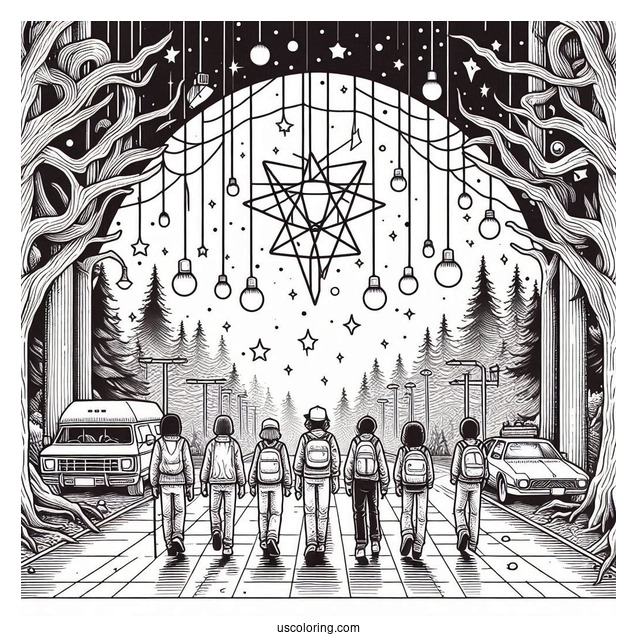 Stranger Things Movie Poster Coloring Poster