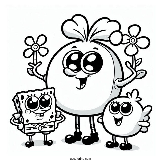 Pufff Family SpongeBob Coloring Page