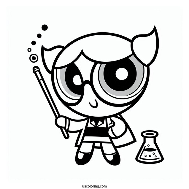 Professor Utonium Character Coloring Sheet