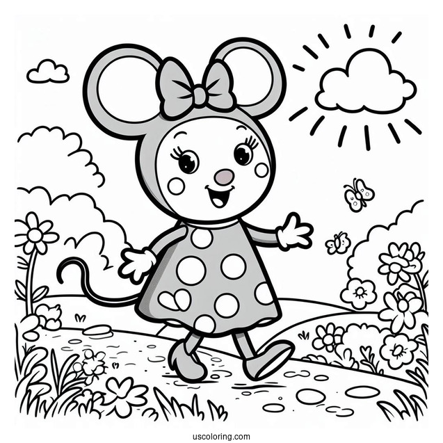 Mandy The Mouse Coloring Page