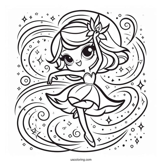 Easy Shimmer And Shine Coloring Page Dancing Outline