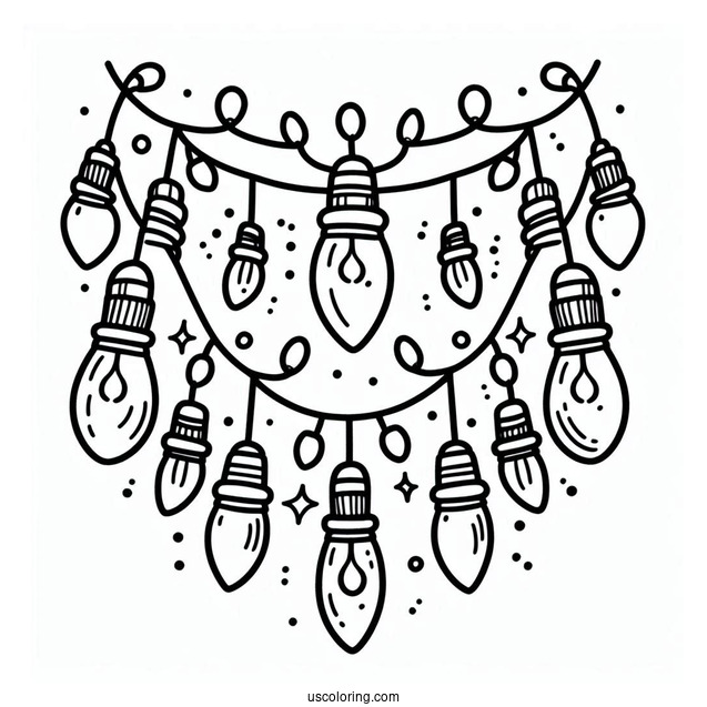 Easy To Color Christmas Lights