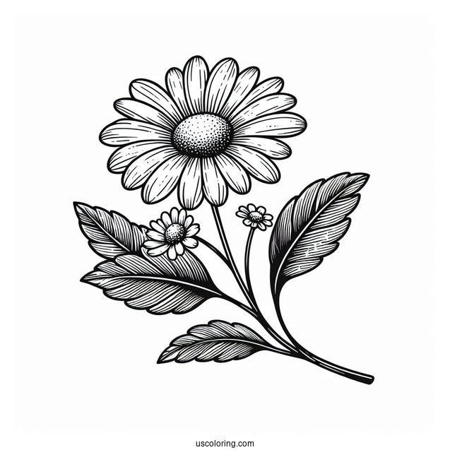 Flower Coloring Pages Of Pretty Daisies