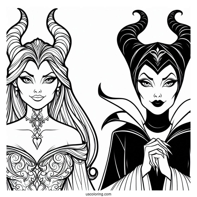 Evil Maleficent Character To Color