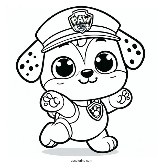 Baby Rubble Character Coloring Sheet