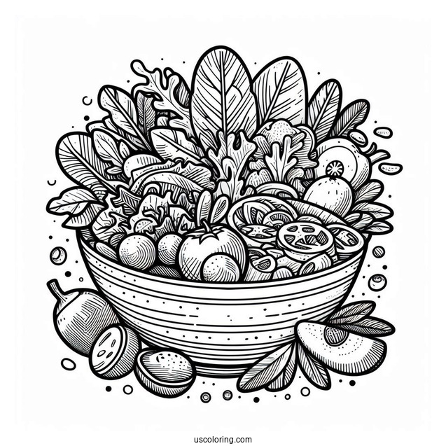 Mixed Salad Coloring Page