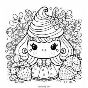 Strawberry Shortcake Coloring Page of Lemon Meringue