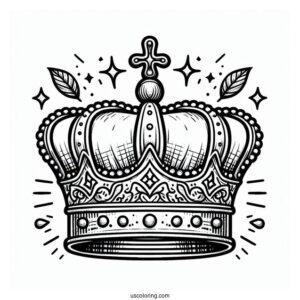 Easy Crown Coloring Sheet