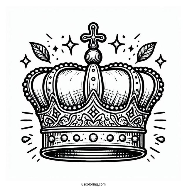 Easy Crown Coloring Sheet