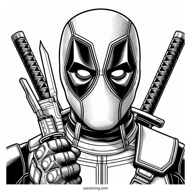 Deadpool Coloring Page