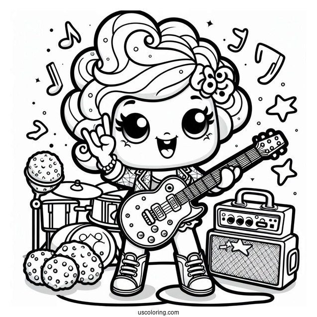 Rockin_ Broc Shopkins On Stage Coloring In