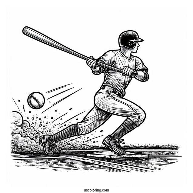 Baseball Player Running Through Bases During Homerun