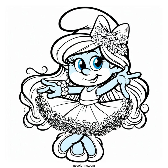 Smurfette In Pretty Dress