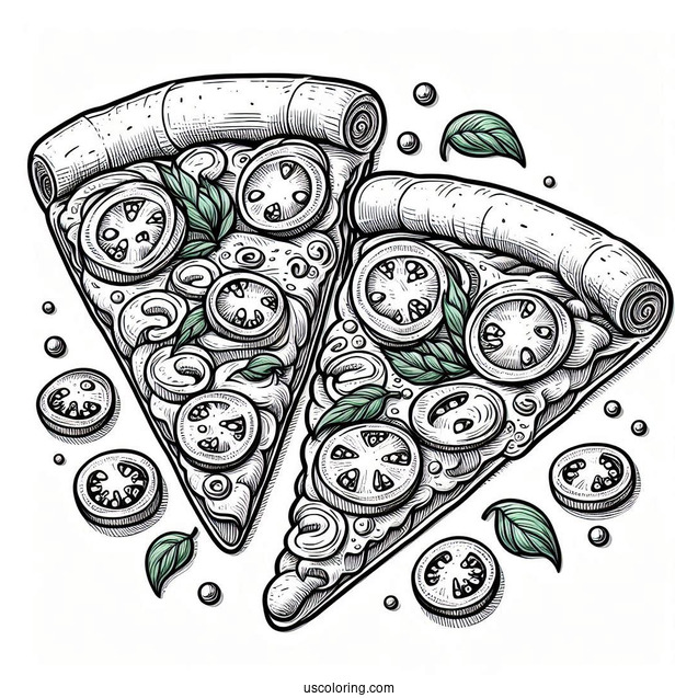 Two Delicious Looking Slices Of Pizza