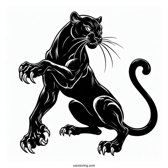 Black Panther With Claws Out