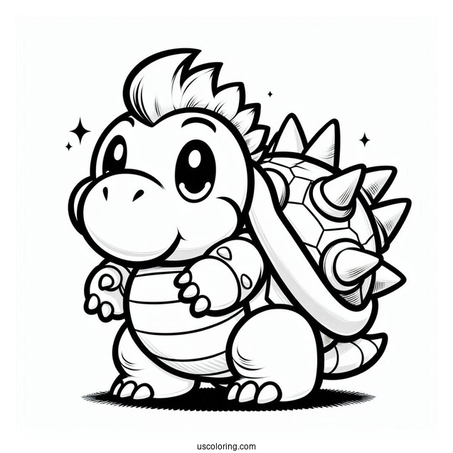 Baby Bowser With Spikey Shell