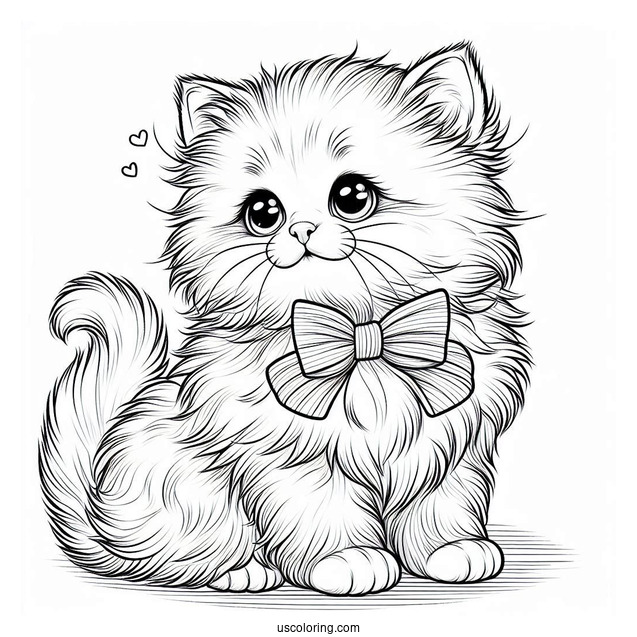 Furry Kitten With Bowtie