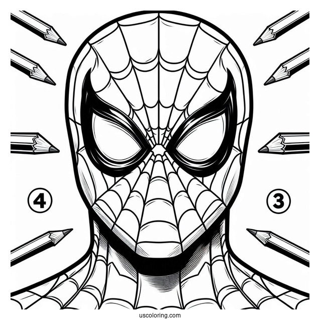Simple Spider-Man Face To Color